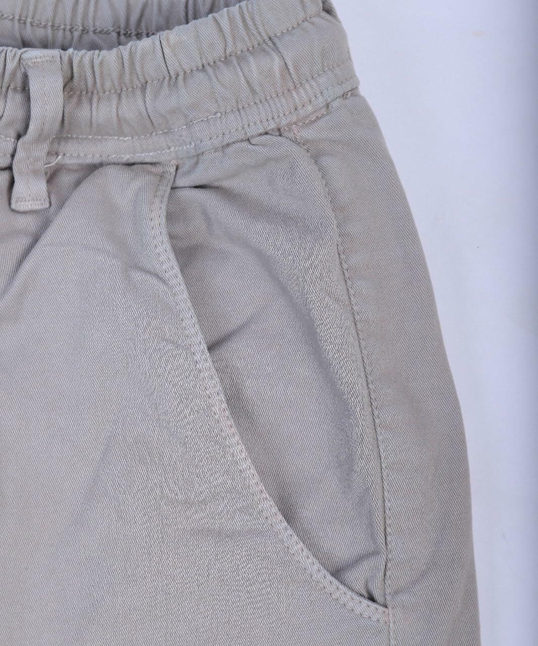 Charbonnier Men's Cotton Cargo Shorts – Light Grey, 38