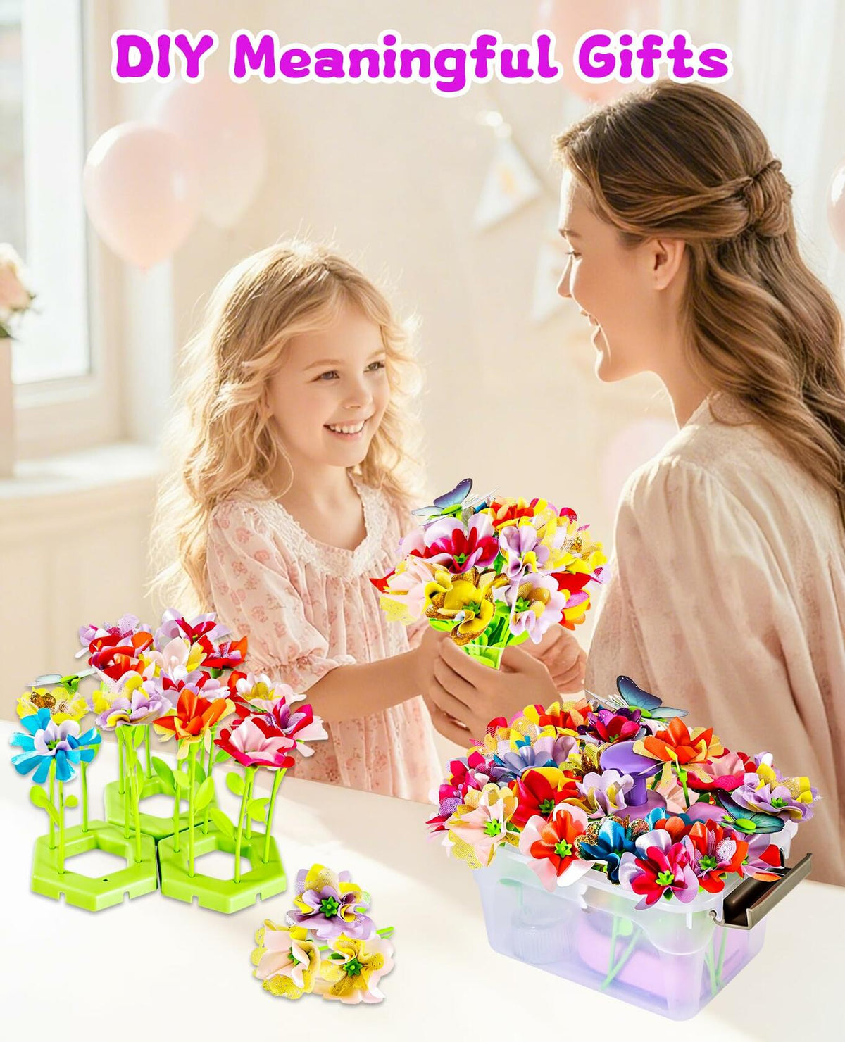 Maylatte DIY Fabric Flower Bouquet Craft Kit — Ages 4–8