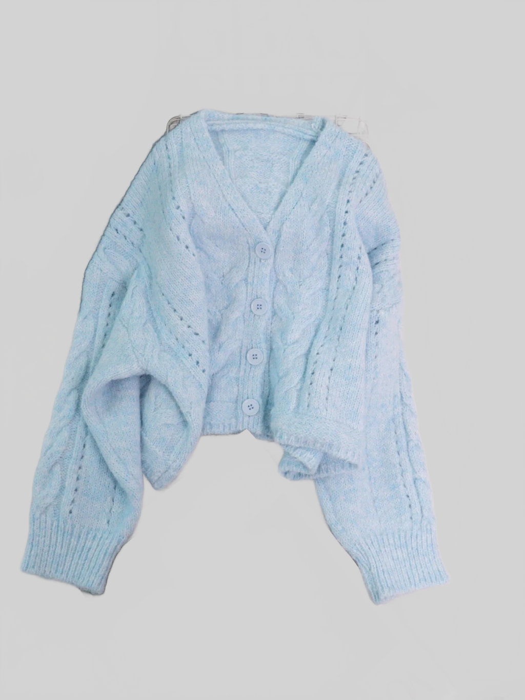 Women's Cable-Knit Button-Up Cardigan Sweater