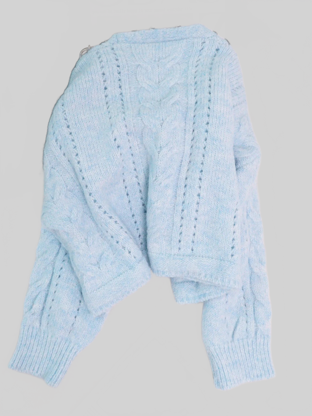 Women's Cable-Knit Button-Up Cardigan Sweater