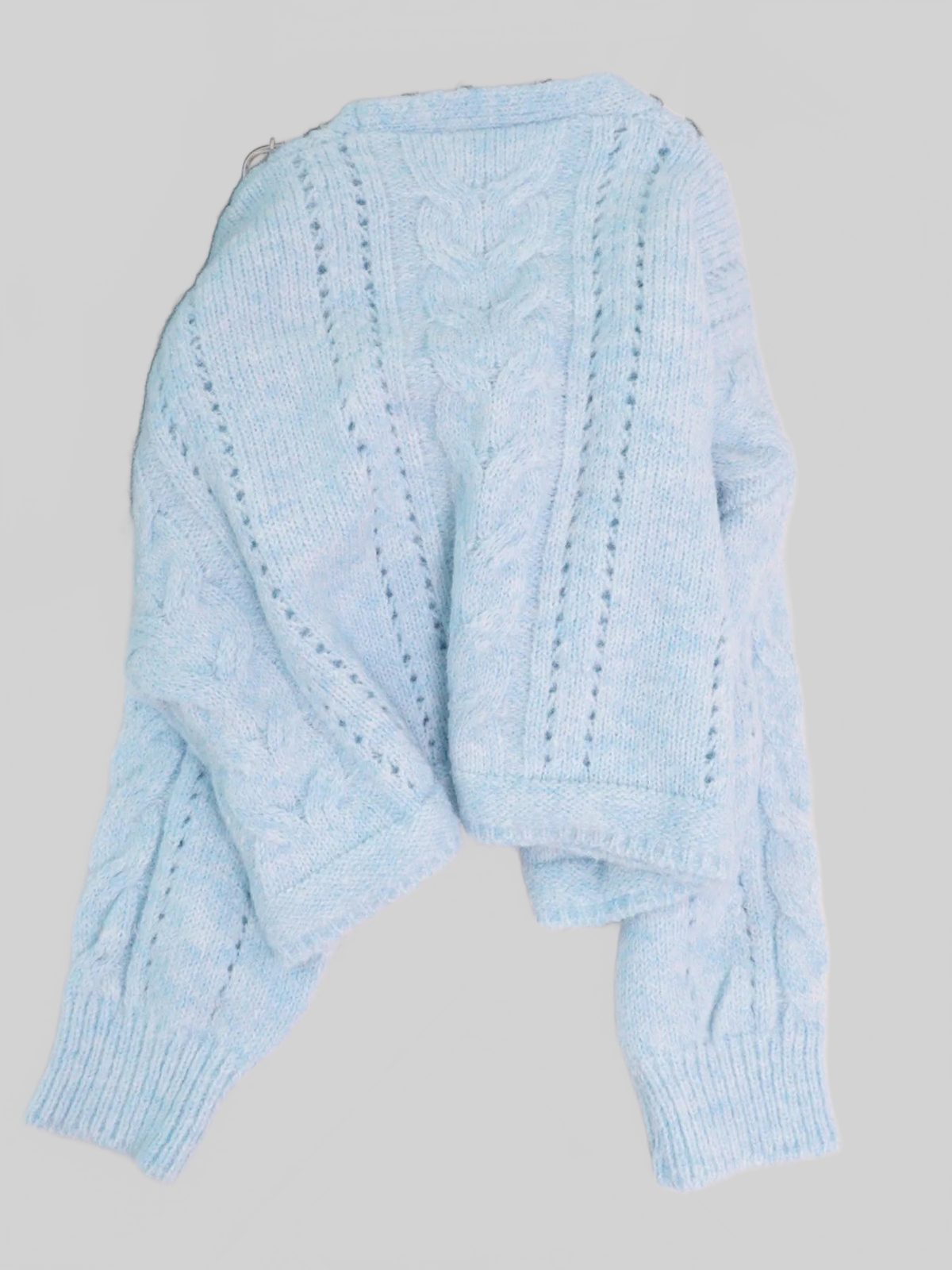 Women's Cable-Knit Button-Up Cardigan Sweater