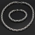 Viking Stainless Steel King Chain & Bracelet Set