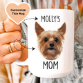 Personalized Dog Mom Portrait Ceramic Coffee Mug – 15 oz