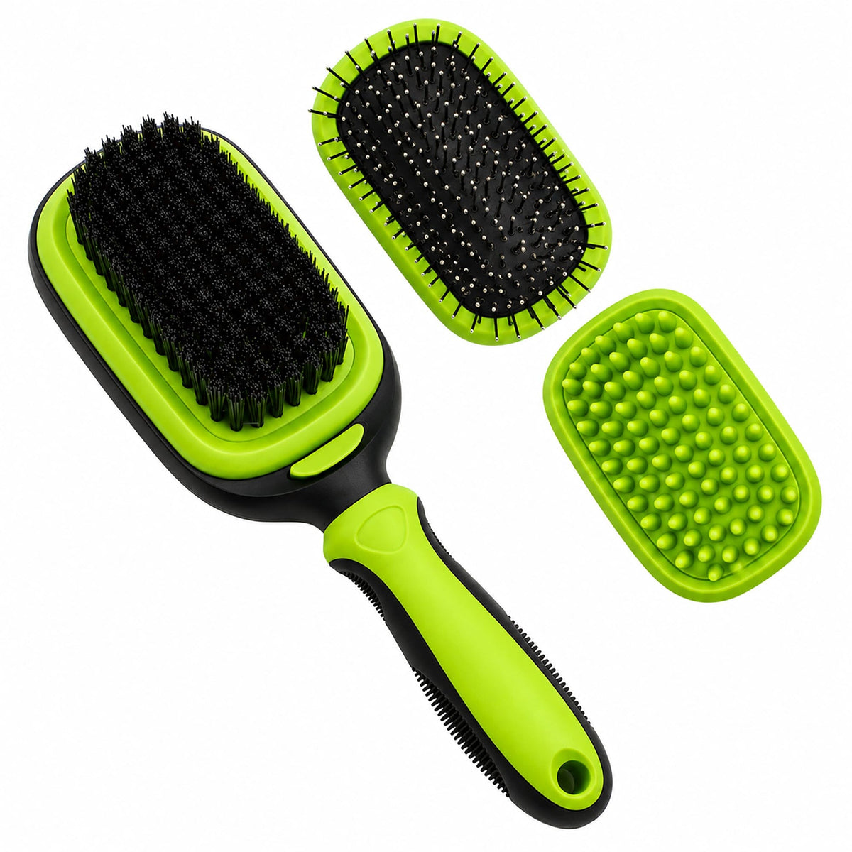 Pet Life ® 'Conversion' 5-in-1 Interchangeable Dematting and Deshedding Bristle Pin and Massage Grooming Pet