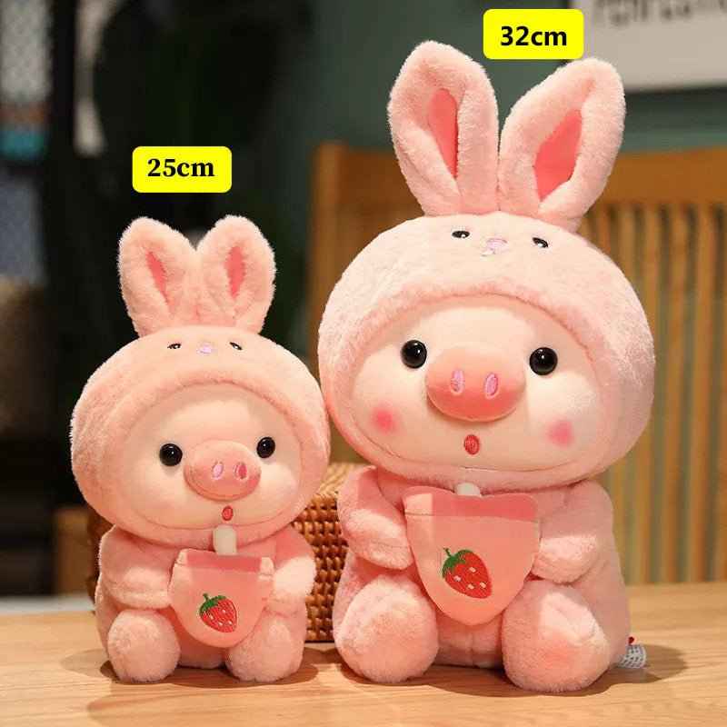 Pig Boba Bubble Tea Plush Toy