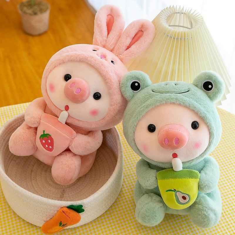 Pig Boba Bubble Tea Plush Toy