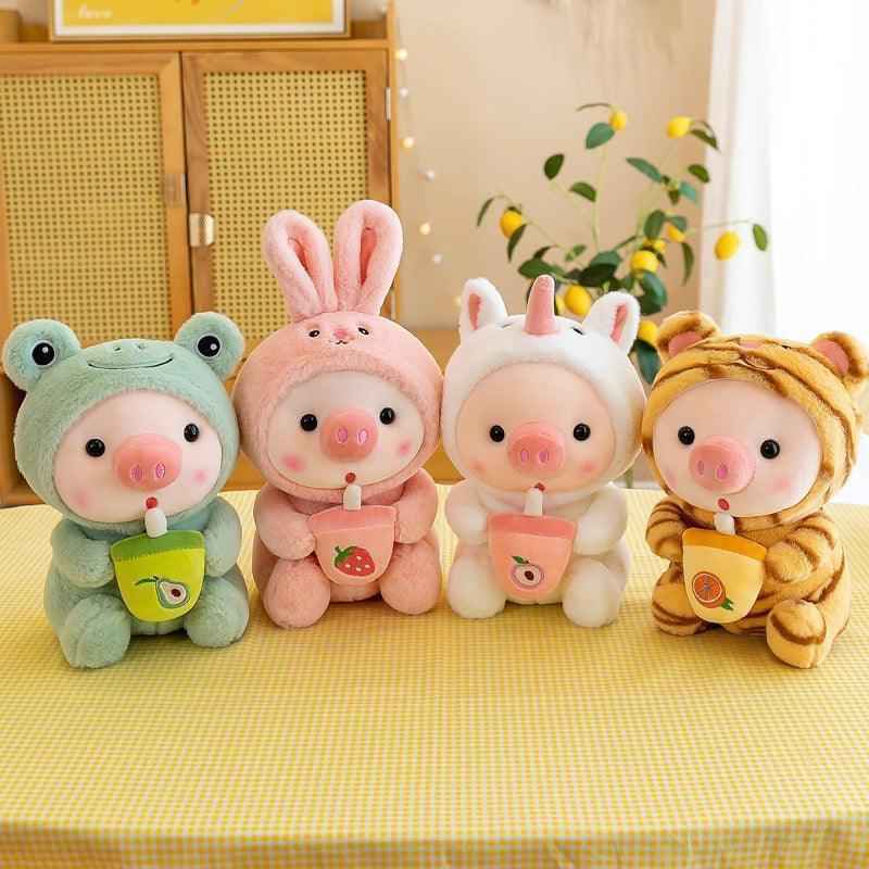 Pig Boba Bubble Tea Plush Toy