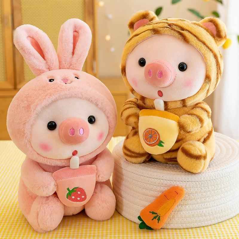 Pig Boba Bubble Tea Plush Toy