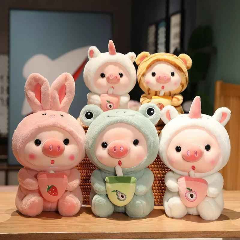 Pig Boba Bubble Tea Plush Toy