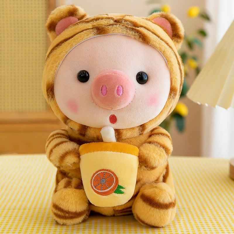Pig Boba Bubble Tea Plush Toy