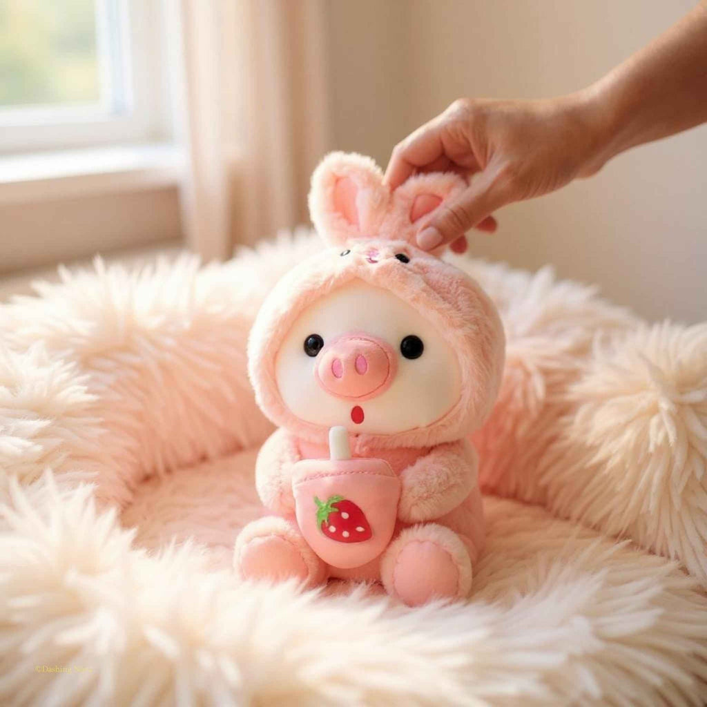 Pig Boba Bubble Tea Plush Toy