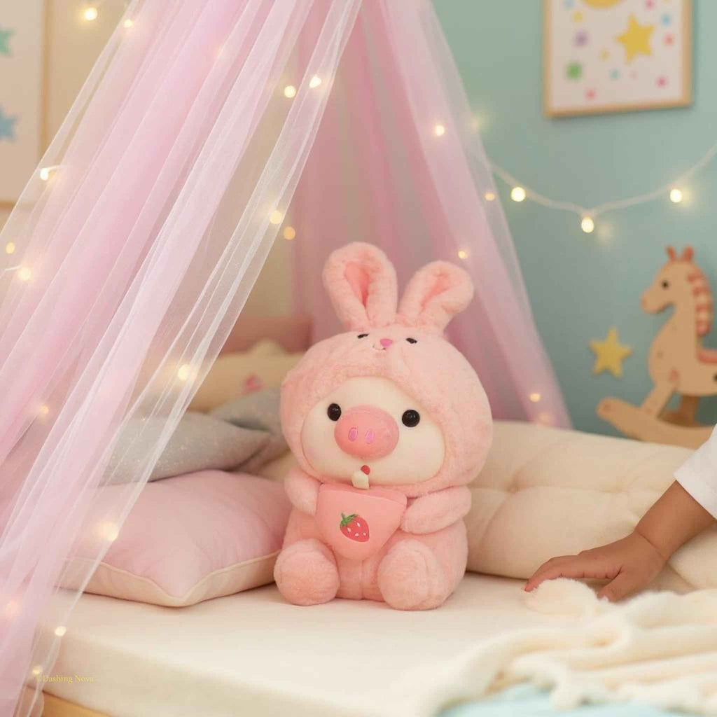 Pig Boba Bubble Tea Plush Toy