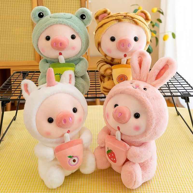 Pig Boba Bubble Tea Plush Toy