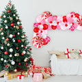 Peppermint Christmas Balloon Garland Kit – Red & Pink