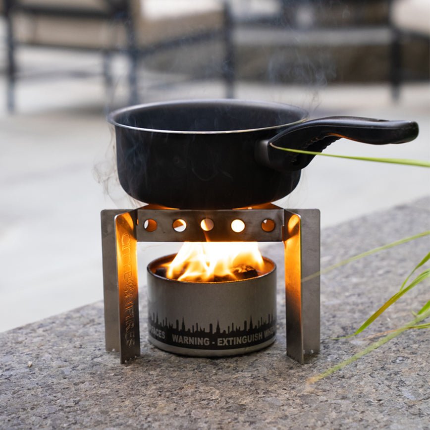 City Bonfires Collapsible Stainless Steel Camp Stove & Trivet