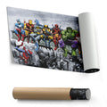 Marvel & DC Superheroes Skyscraper Canvas Wall Art