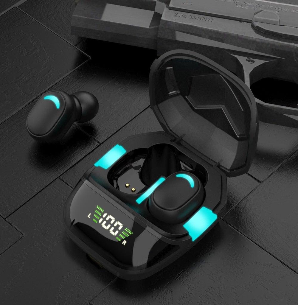 STEVVEX Bluetooth 5.1 Wireless Earbuds with LED Charging Case