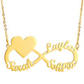 Personalized Infinity Heart Name & Photo Necklace