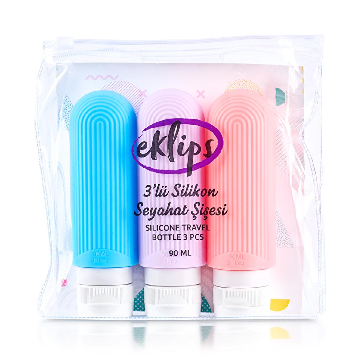 Eklips Refillable Silicone Travel Bottles — 3-Pack, 90ml Each