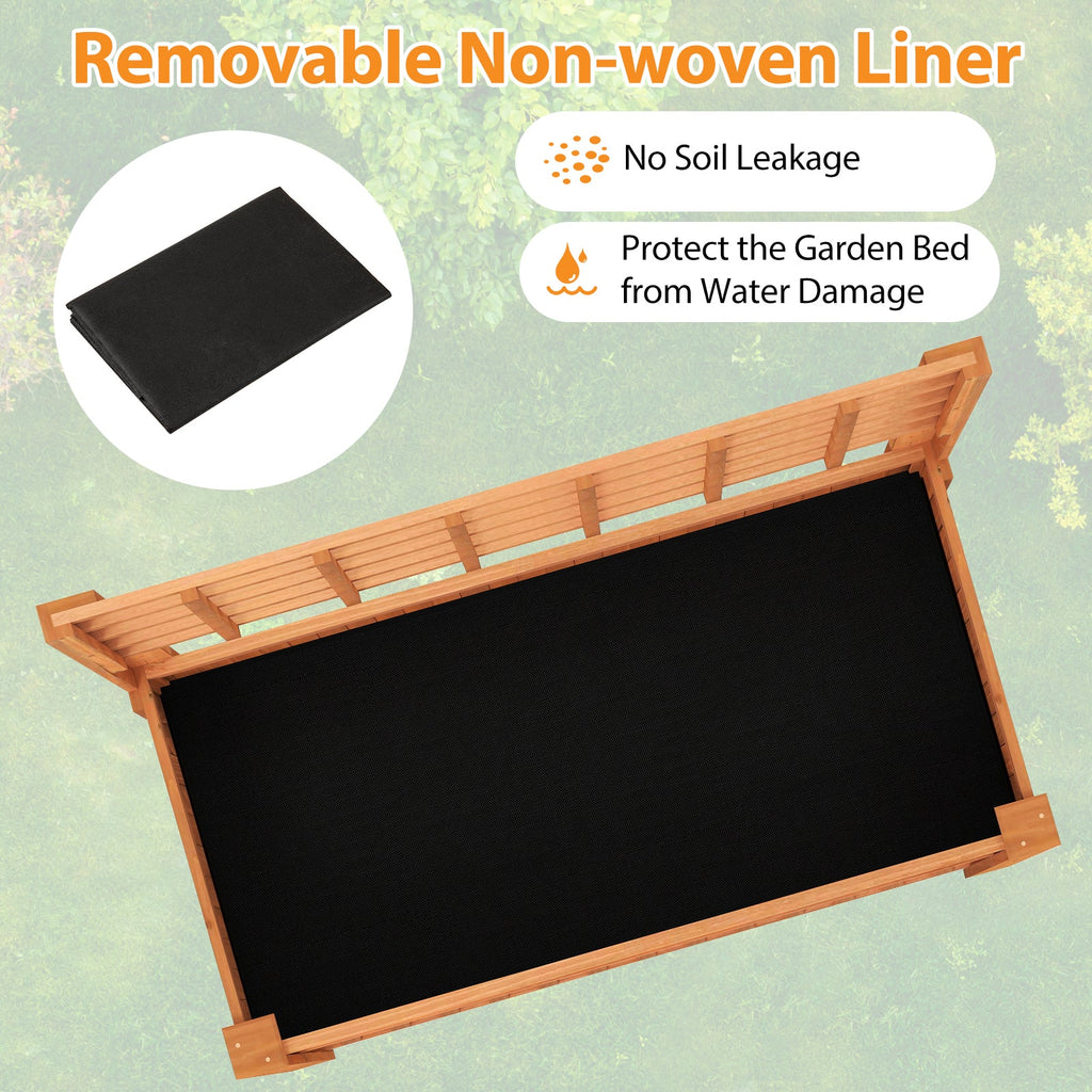 Elevated Wooden Trellis Planter Box with Legs