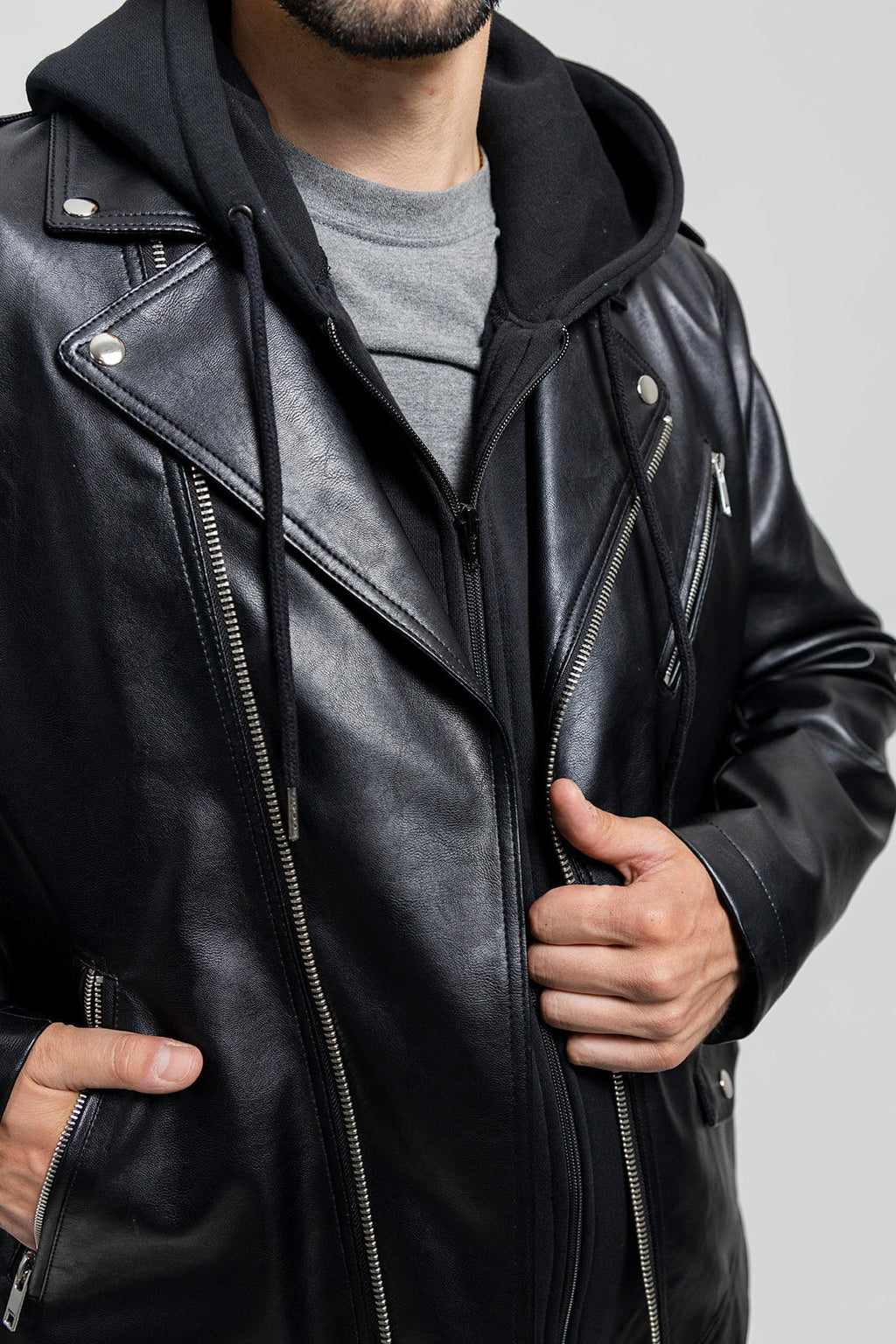 Ralph Men's Faux Leather Moto Jacket