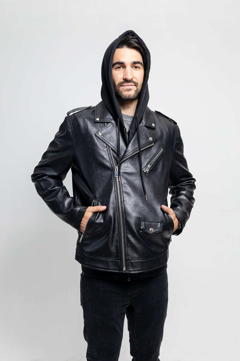 Ralph Men's Faux Leather Moto Jacket