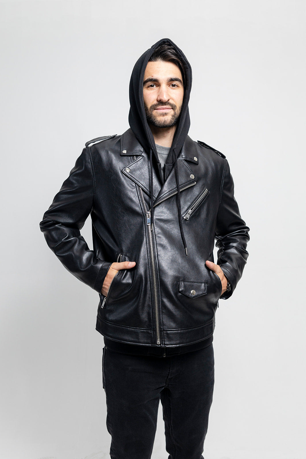 Ralph Men's Faux Leather Moto Jacket