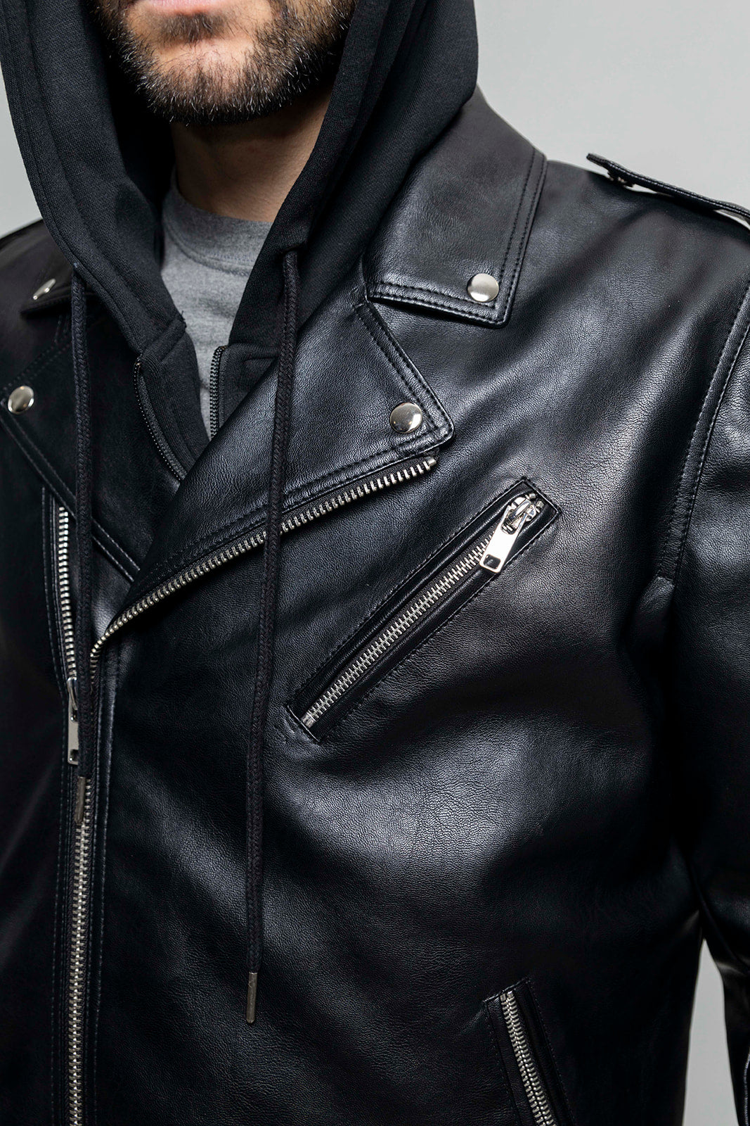 Ralph Men's Faux Leather Moto Jacket