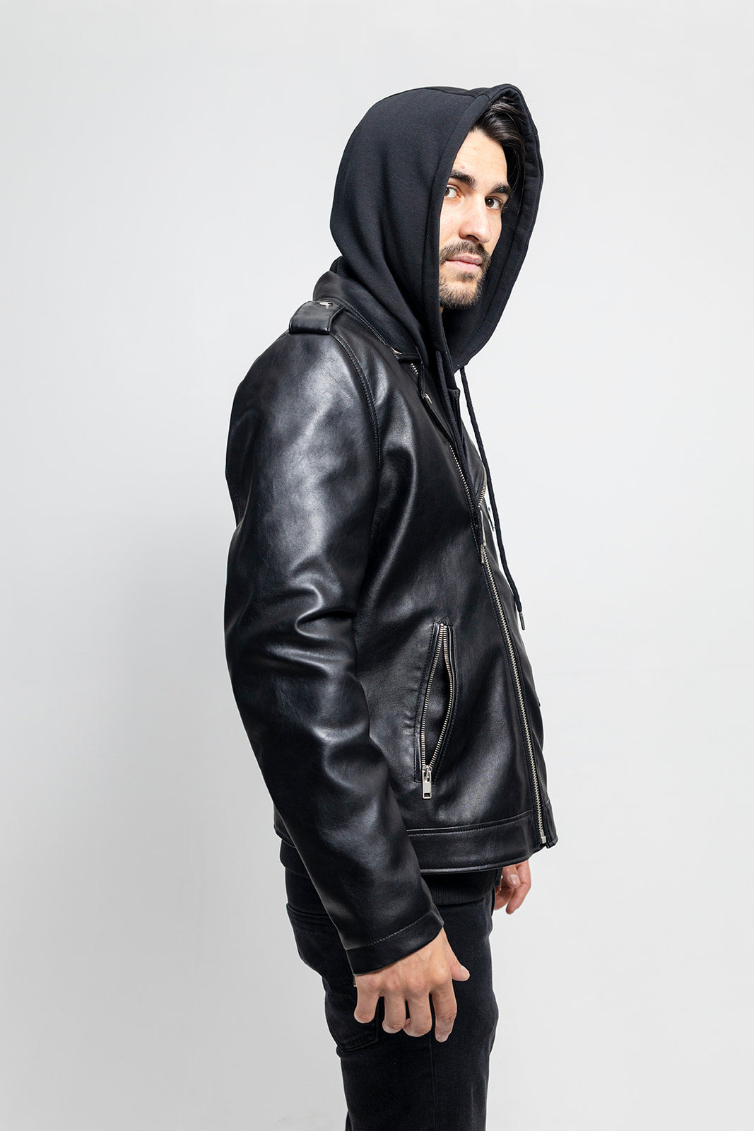 Ralph Men's Faux Leather Moto Jacket