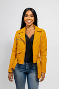 Remy Women's Faux-Leather Moto Jacket