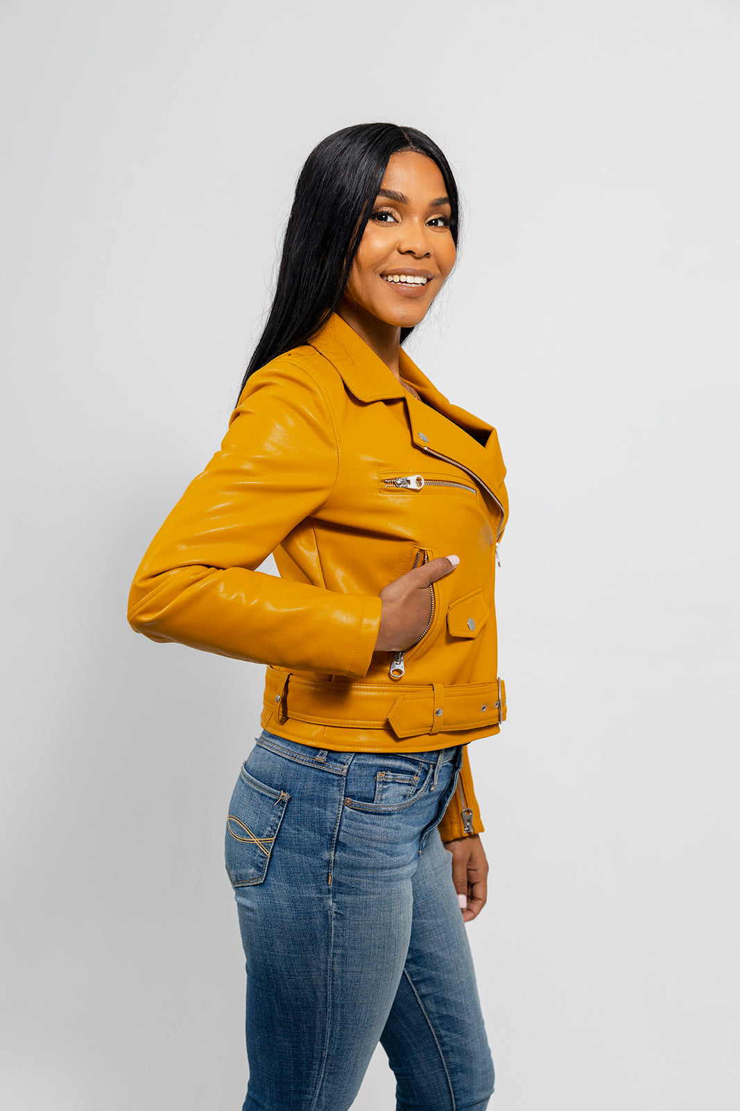 Remy Women's Faux-Leather Moto Jacket
