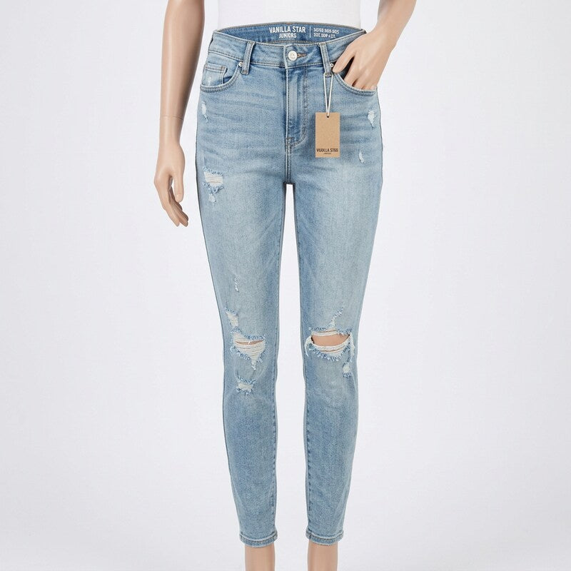 Vanilla Star Juniors Ripped High-Rise Skinny Jeans – 26
