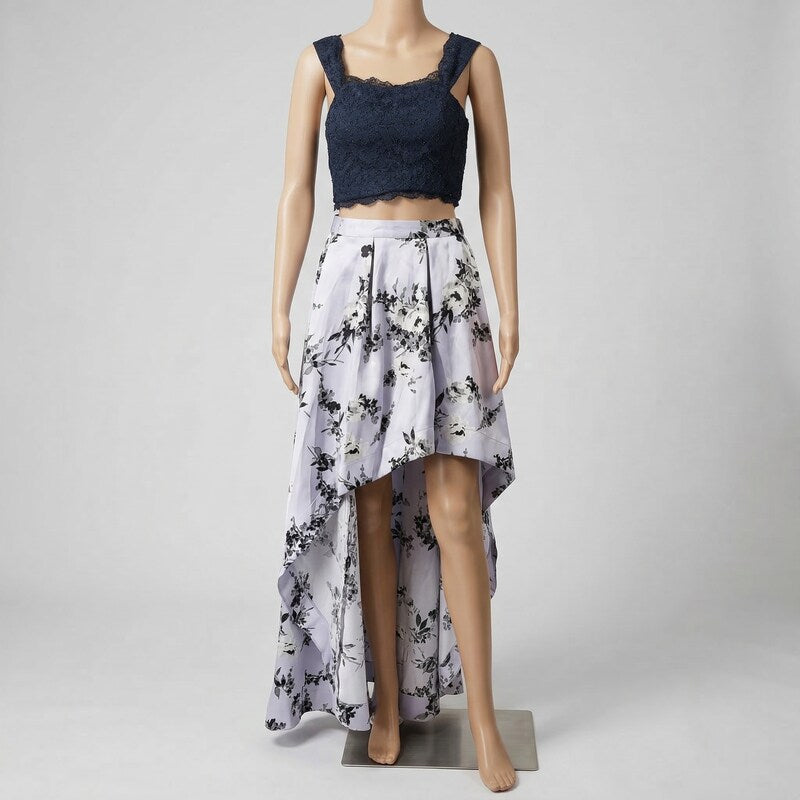 Speechless Juniors Floral High-Low Skirt Set – 5