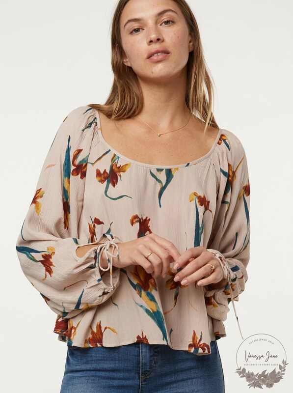 O'Neill Juniors Zeila Floral-Print Top – XS