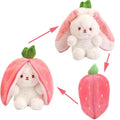 Reversible Strawberry & Carrot Bunny Plush Toy