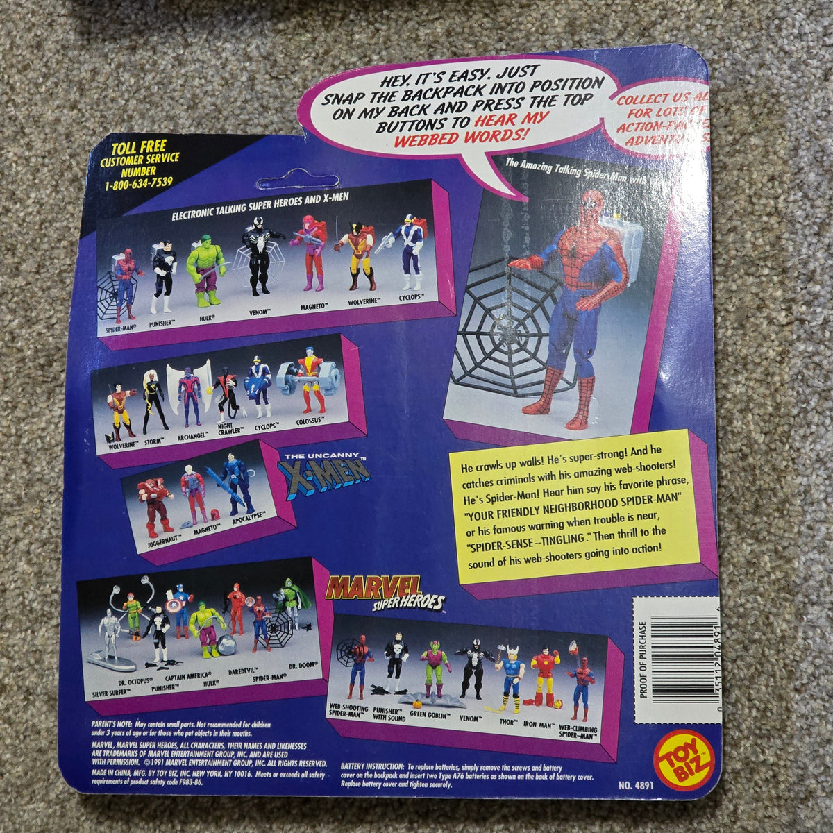 Vintage Toy Biz Talking Spider-Man Figure