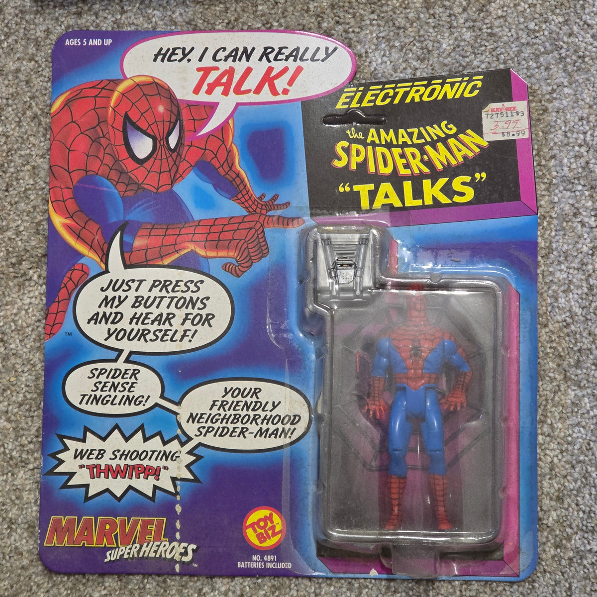 Vintage Toy Biz Talking Spider-Man Figure