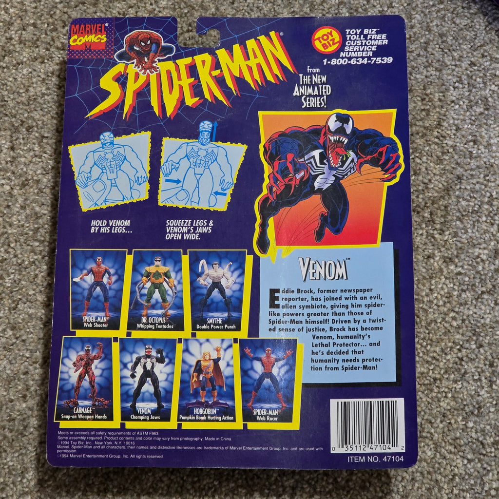 Vintage Toy Biz Spider-Man Venom Figure – 1994