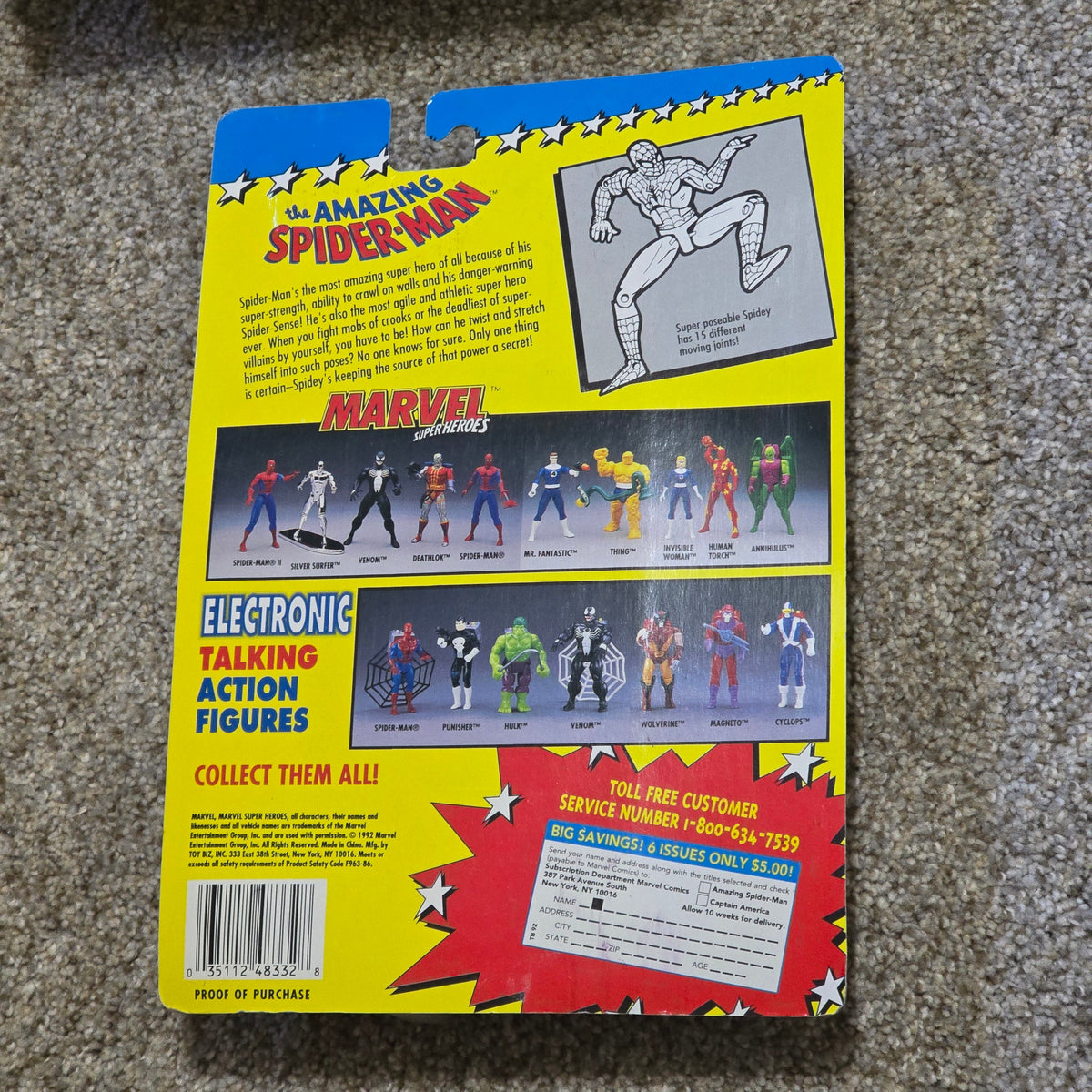 Vintage Toy Biz Spider-Man Carded Action Figure