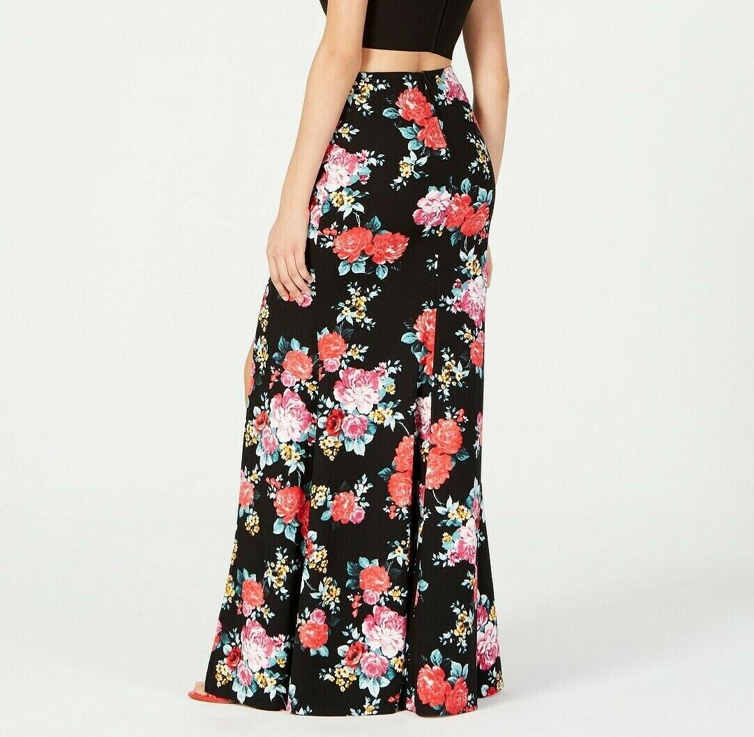 B Darlin Juniors Floral-Print Skirt