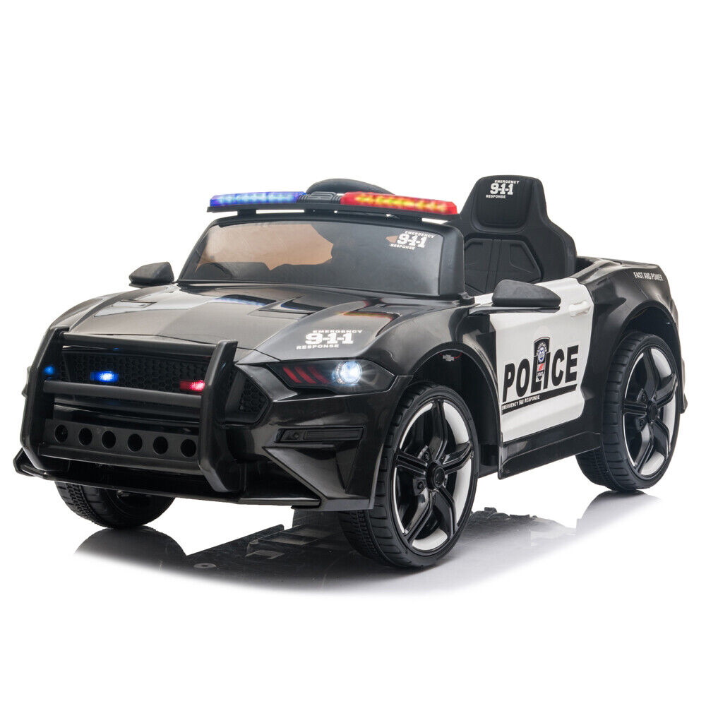 Highway Patrol Kids' Ride-On Car – Black