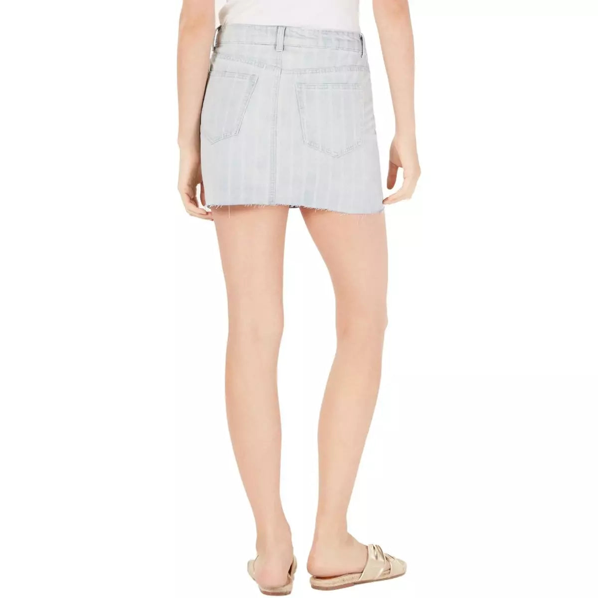 Vanilla Star Juniors Striped Denim Mini Skirt – 15