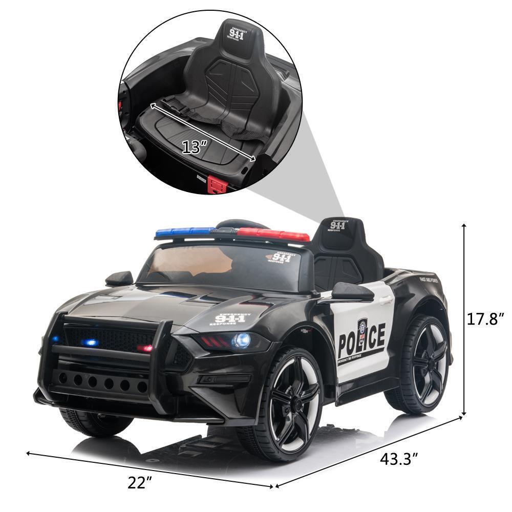 Highway Patrol Kids' Ride-On Car – Black