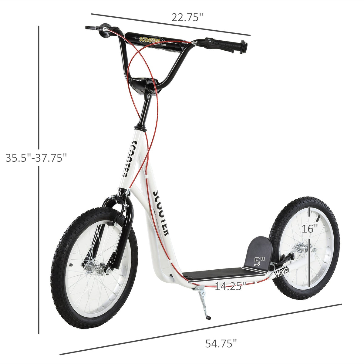 Youth Kick Scooter with 16-Inch Wheels