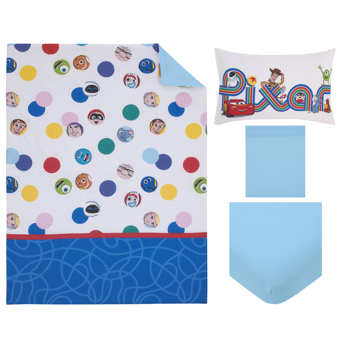 Disney Pixar Choose Happy Toddler Bedding Set — 4 Pieces