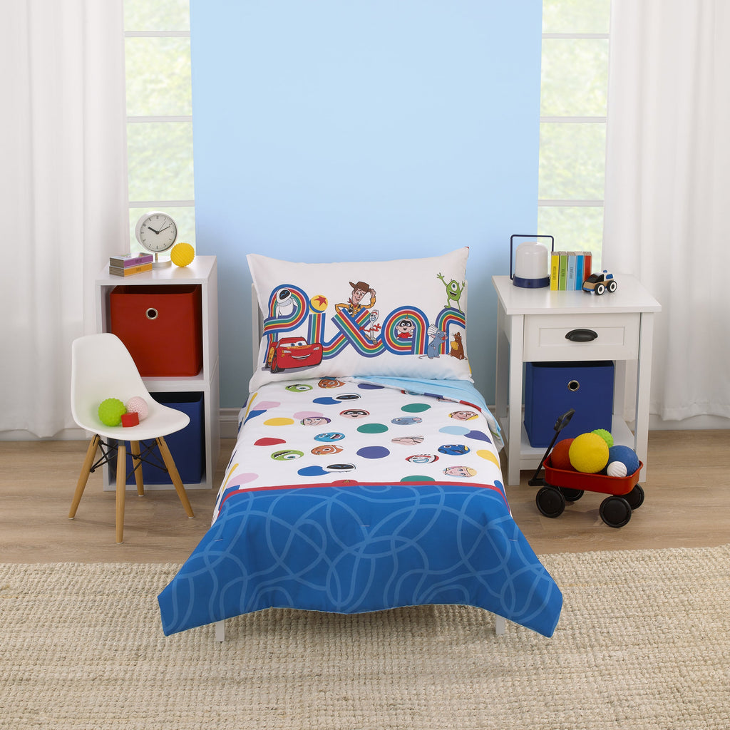 Disney Pixar Choose Happy Toddler Bedding Set — 4 Pieces