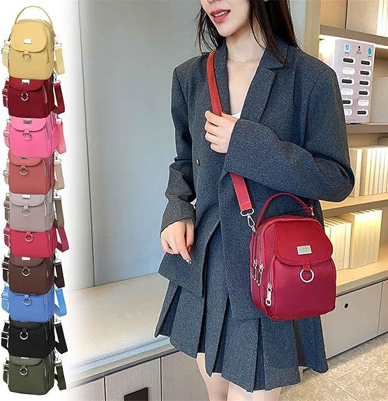 Nylon Crossbody Phone Wallet Bag