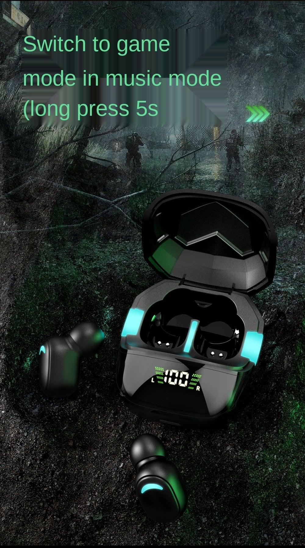 STEVVEX Bluetooth 5.1 Wireless Earbuds with LED Charging Case