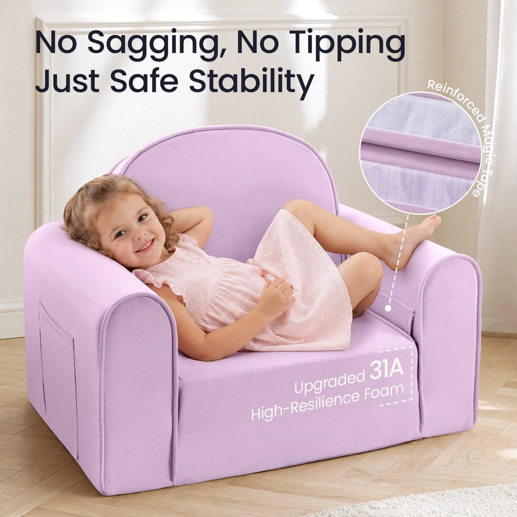 Tiny Land GentleSnug Kids' Convertible Sofa & Lounger