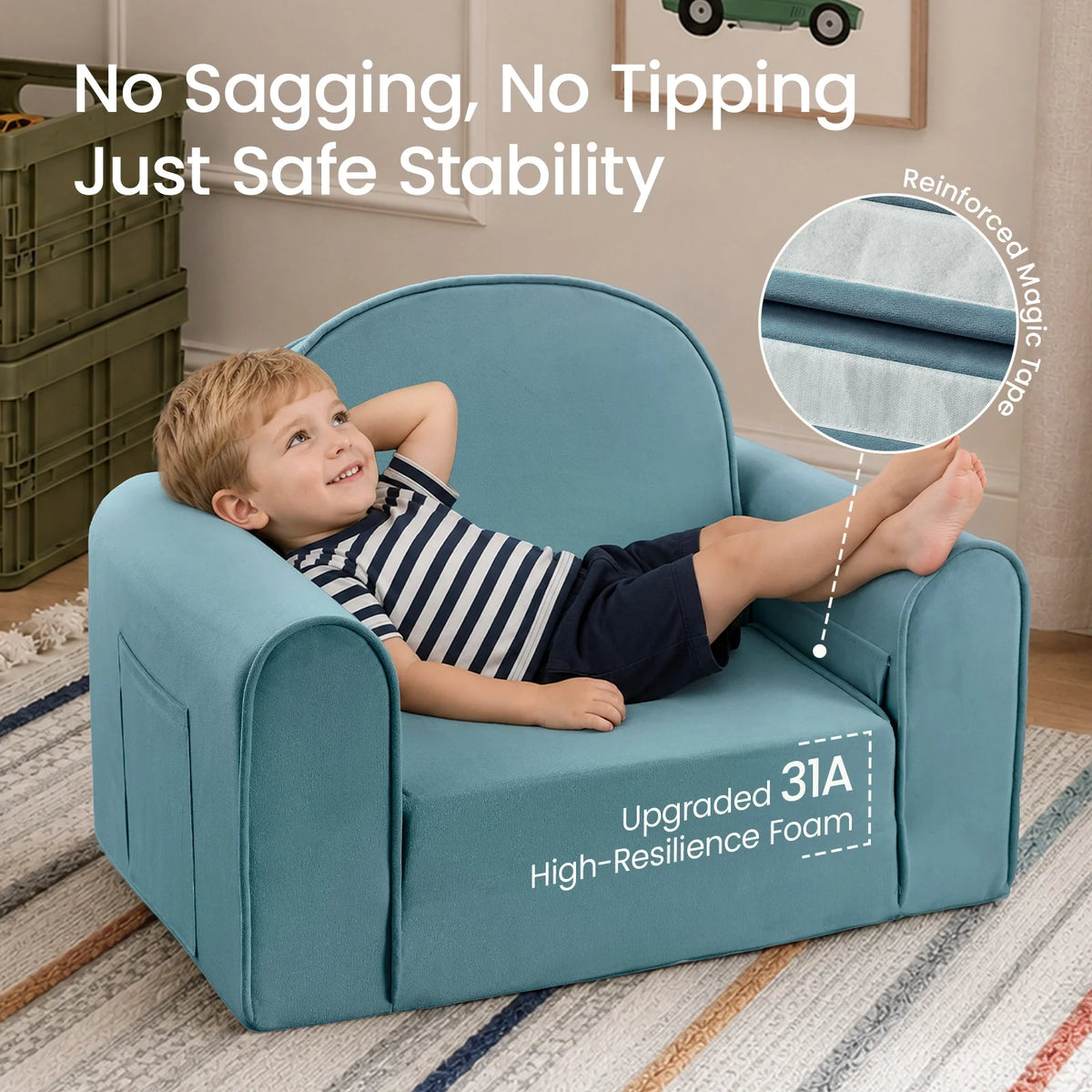 Tiny Land GentleSnug Kids' Convertible Sofa & Lounger